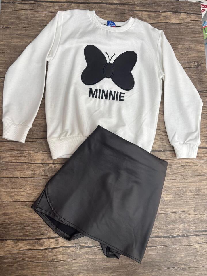 Mınnıe Sort Eteklı Derı Takım